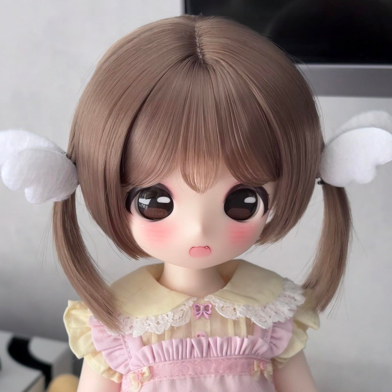 Points Bear Sister Combination Hair Embryo Straight Cos Wig