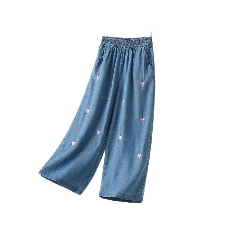 Children's Summer Thin Older Clothes Straight Imitation Children's Pants