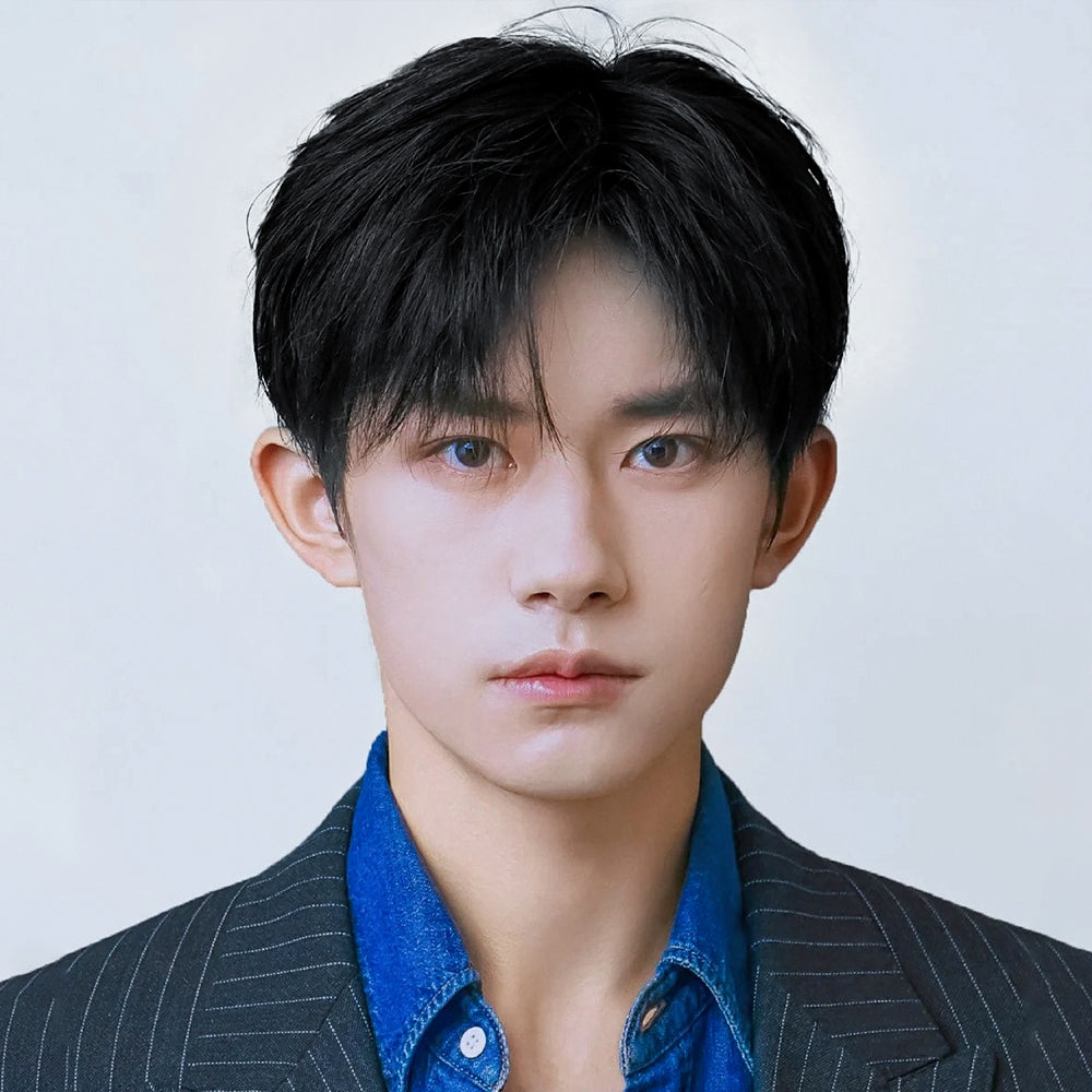 Men's Korean Style Handsome Short Hair Bangs Trendy Men's Wig