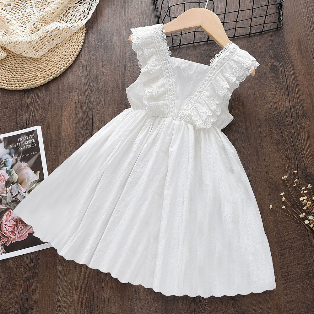 Korean Style Fashionable Lace Summer Thin Vest Children's Dress