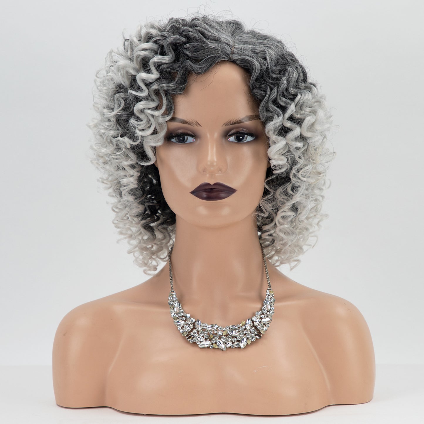 Women's African Volume Chemical Fiber People Sheath Wig Short Straight Hair