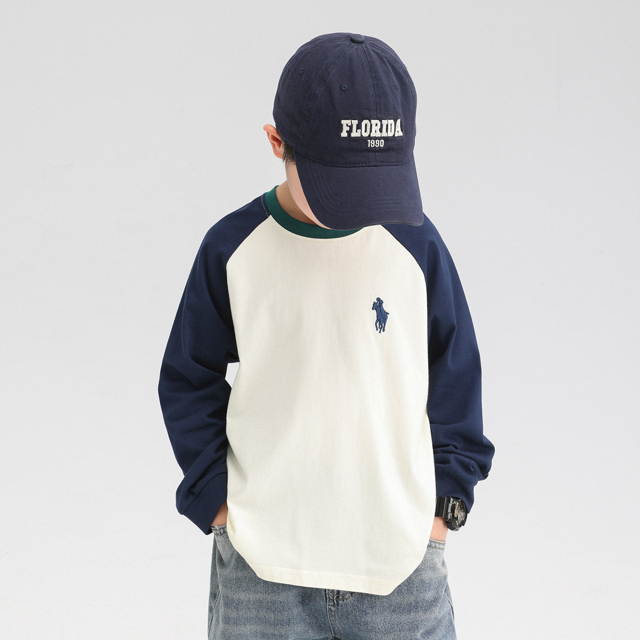 Children's Clothing Boy's Long-sleeved Pure Cotton Undershirt Spring Top Children's T-shirt