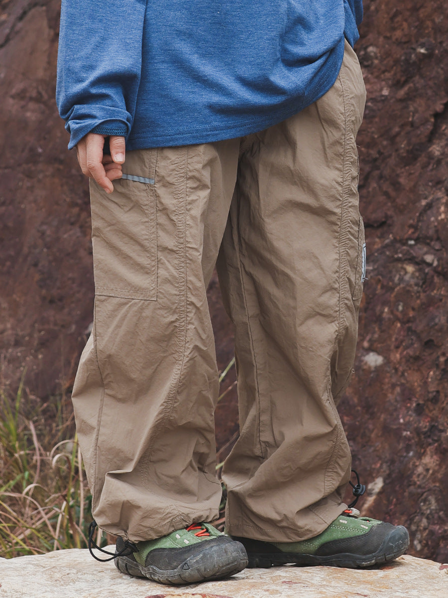 Children's Spring Boys Drawstring Trousers Outdoor Waterproof Hard-wearing Children's Pants
