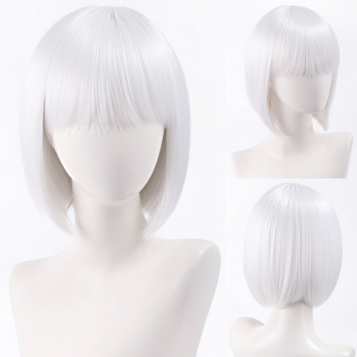 Green Gray Beige Black Red Pink Bangs Anime Nightclub Female Cos Wig