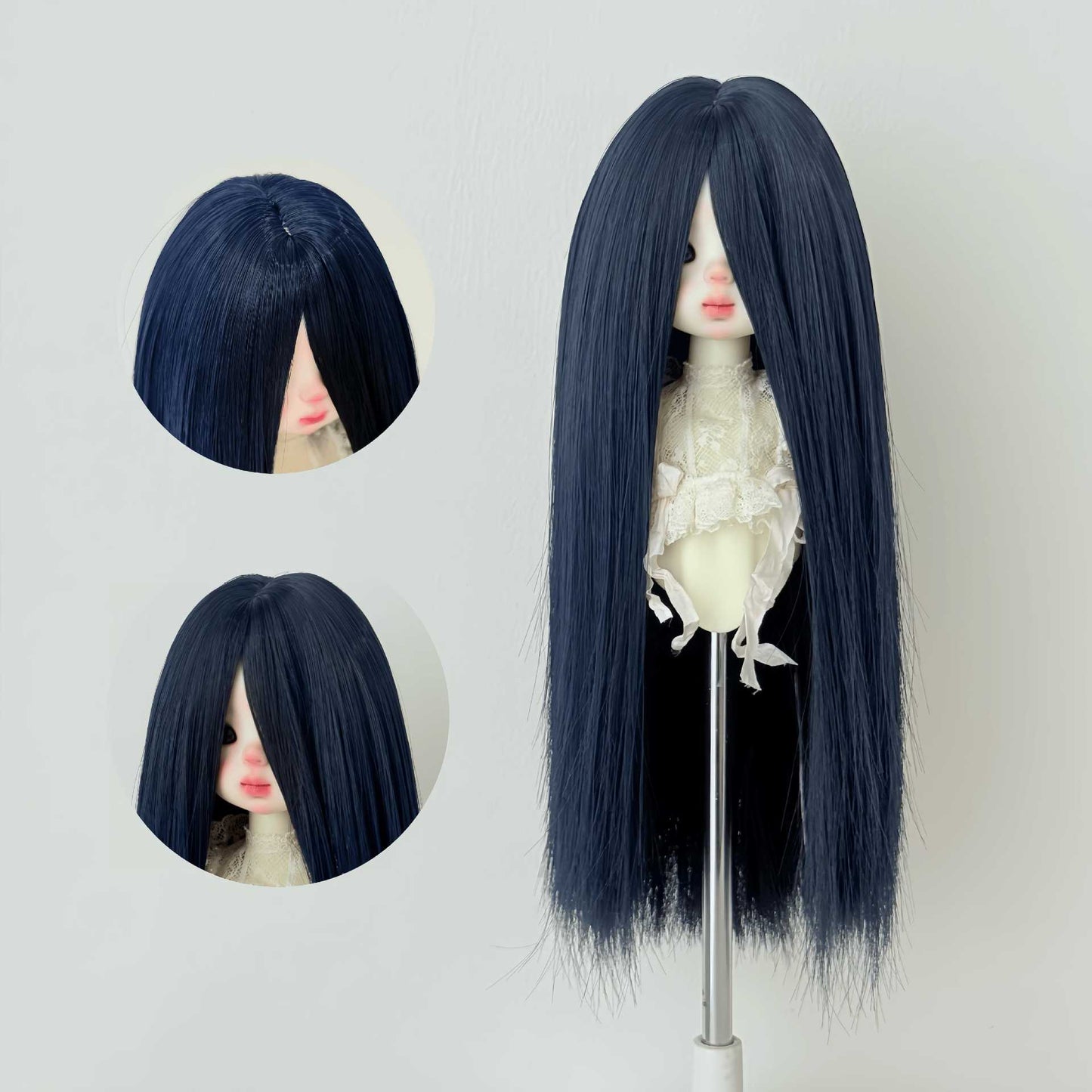 Points Soft Silk Long Straight Hair Cover Bangs Cos Wig