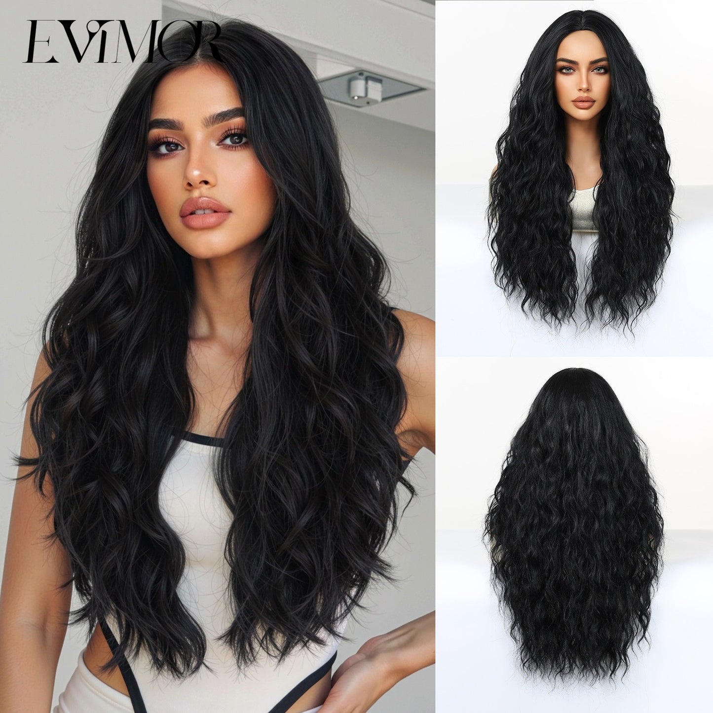 Women's American Curly Inch Fluffy Hair Simulation Natural Wig Long Curls