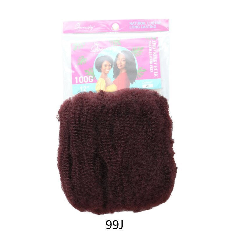 Inch African Caterpillar Dreadlocks Puffy Silk Wig Short Curly Hair