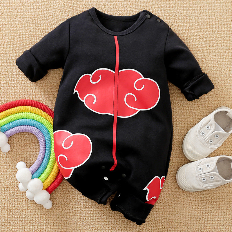 Cartoon Jumpsuit Full Cotton Thin Section Pullover Rompers Long Sleeve Jumpsuit, Climbing Suit