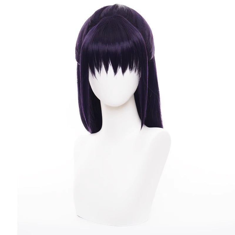 Battle Of Song Ge Ji Hair Dark Purple Half Tied Cos Wig