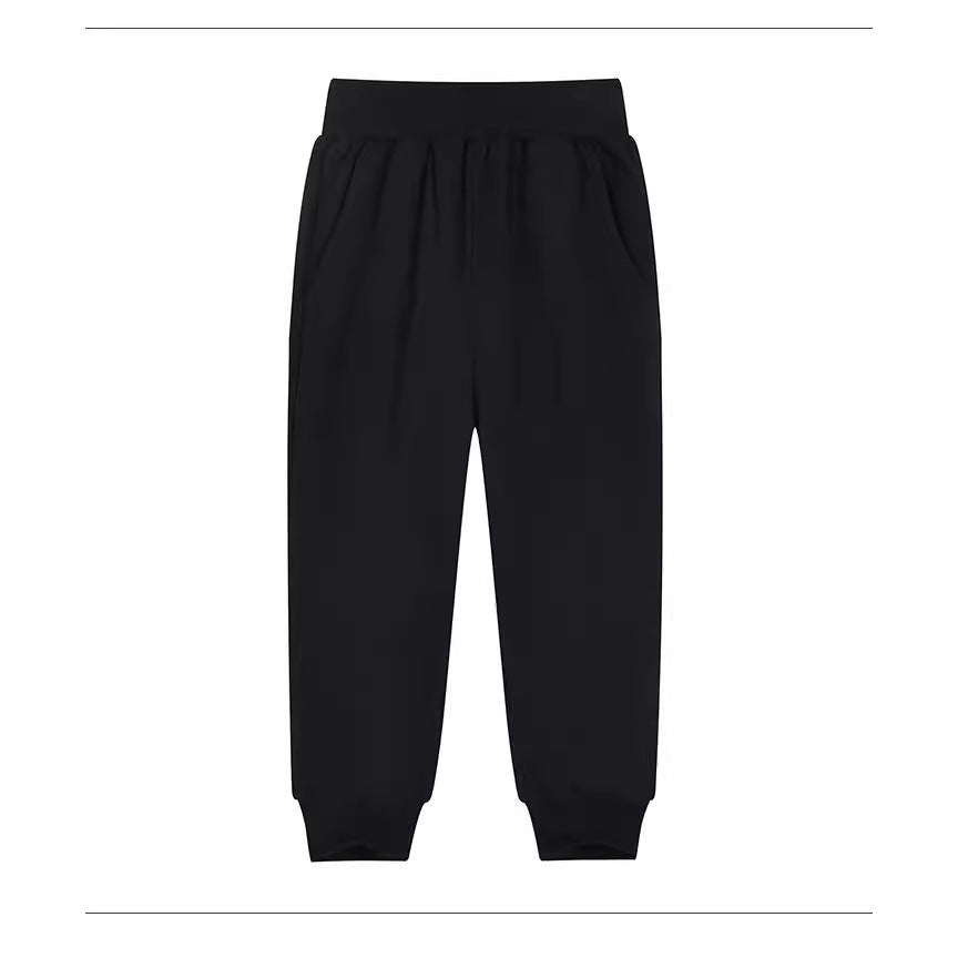 Children's Elementary School Navy Blue Sports Young Older Boys Straight Loose Children's Pants