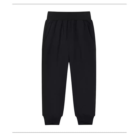 Children's Elementary School Navy Blue Sports Young Older Boys Straight Loose Children's Pants