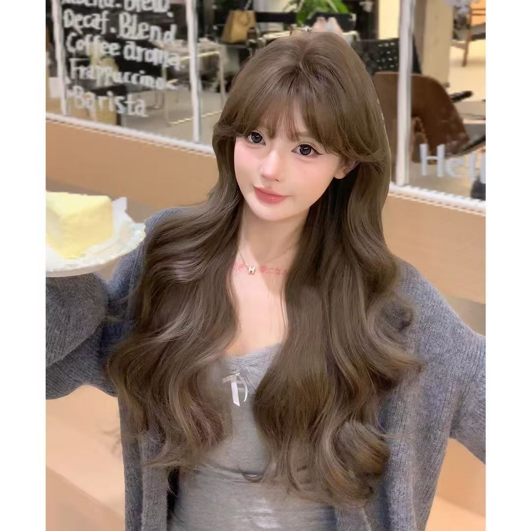 Heart Female Pure Desire Big Wave Curly Hair Full Top Wig Long Curls
