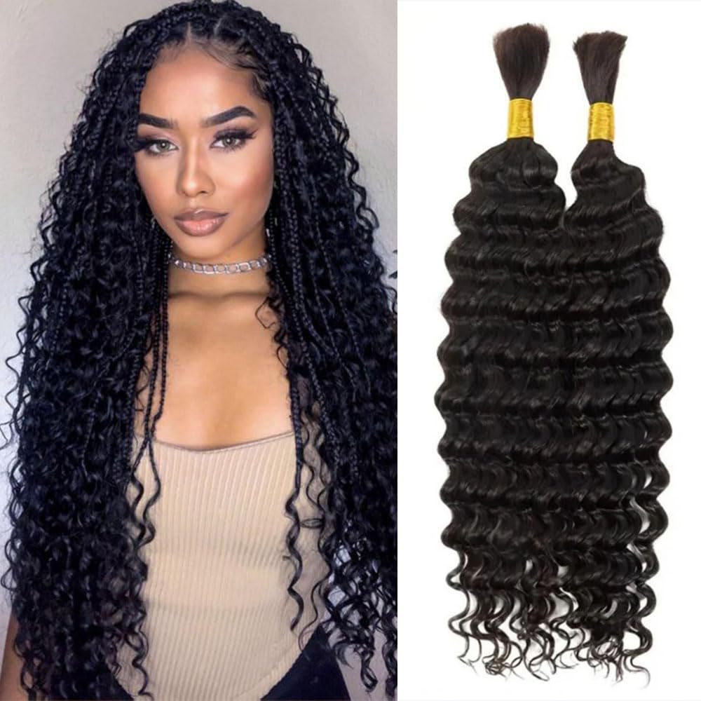 Deep Wave Braided Hair Bohemian Braid Wig Ponytail