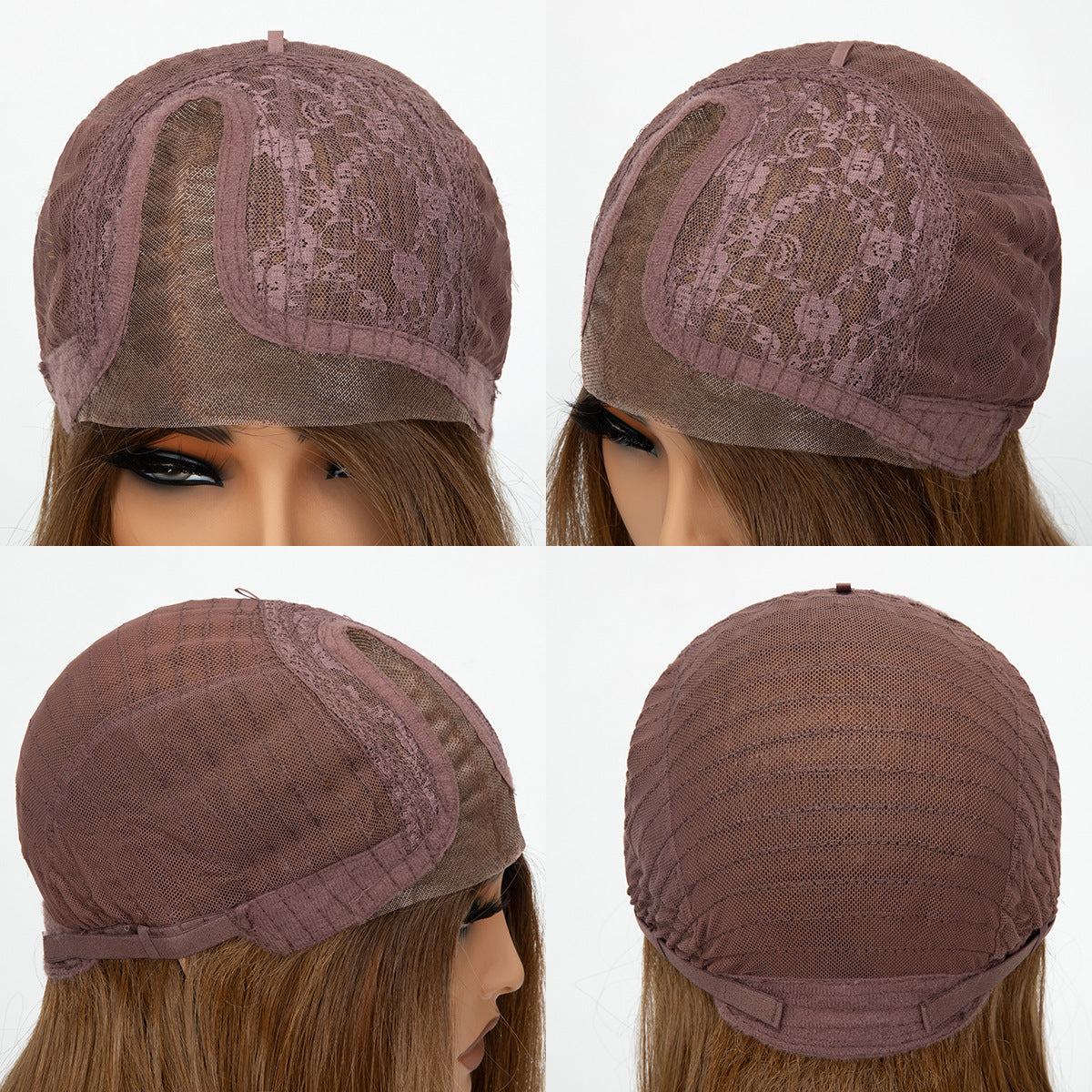 Inch Long Straight Dyed Lace Screen Real Hair Wig