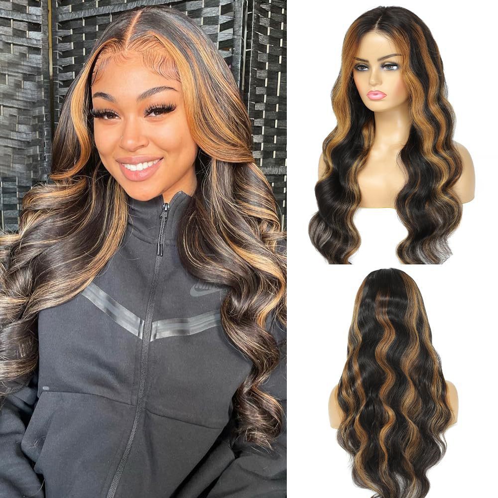 Fashionable Golden Big Wave Curly African Wig Long Curls