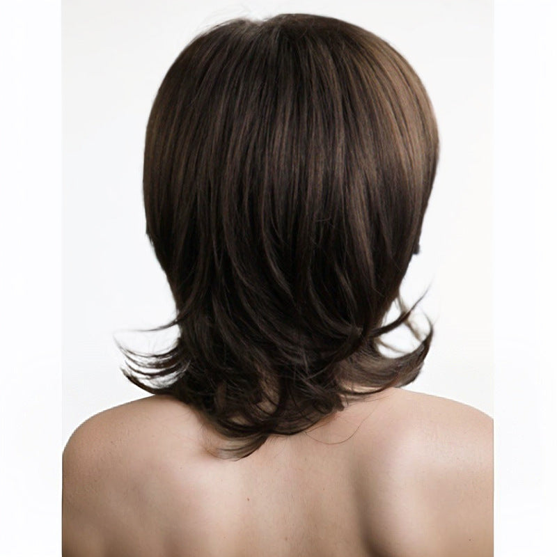 Men's Outer Warped Long Bangs Partial Short Men's Wig