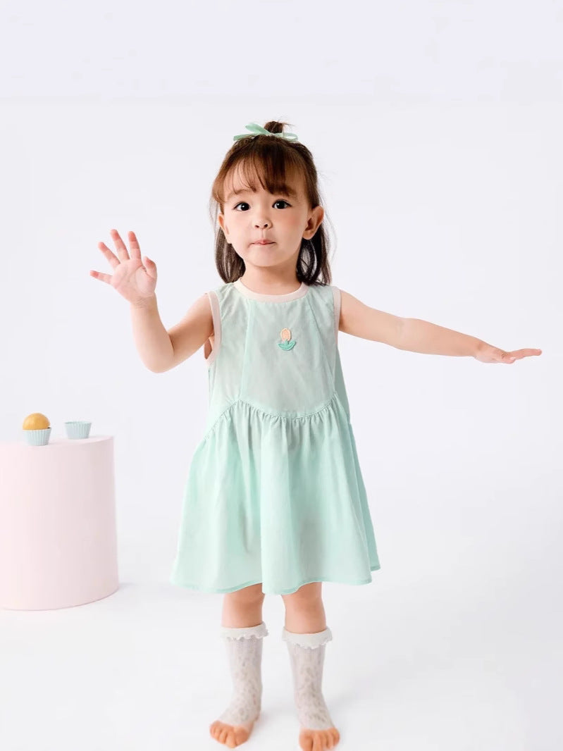Children's Princess Skirt Thin Pure Cotton Western Children's Dress