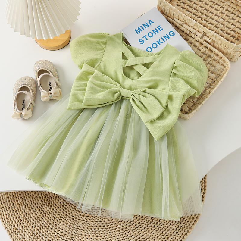 Children's Summer Korean Fashion Bowknot Skirt Fashionable Children's Dress