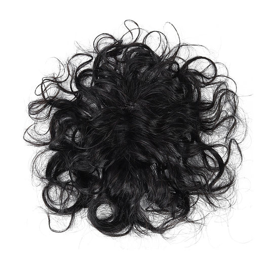 Real Head Cover Gray Increase Volume Wig