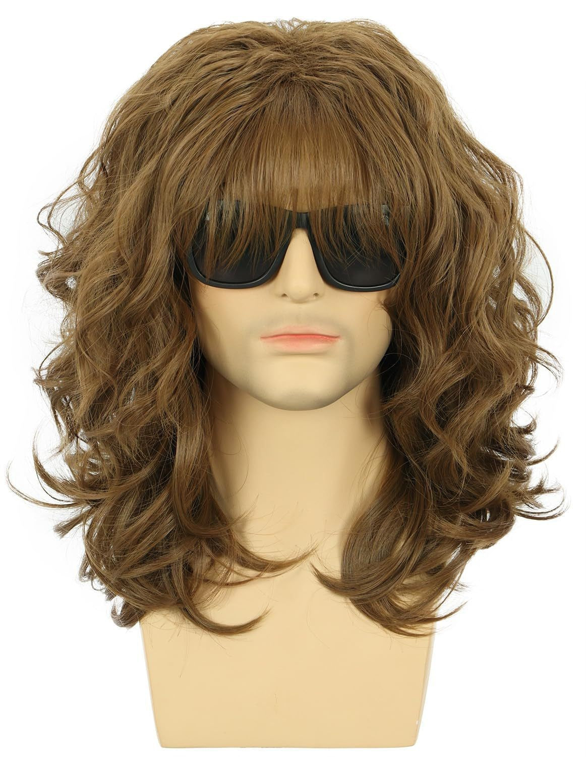 Men's Mid-length Curly Hair Rocking Wind Synthetic Men's Wig