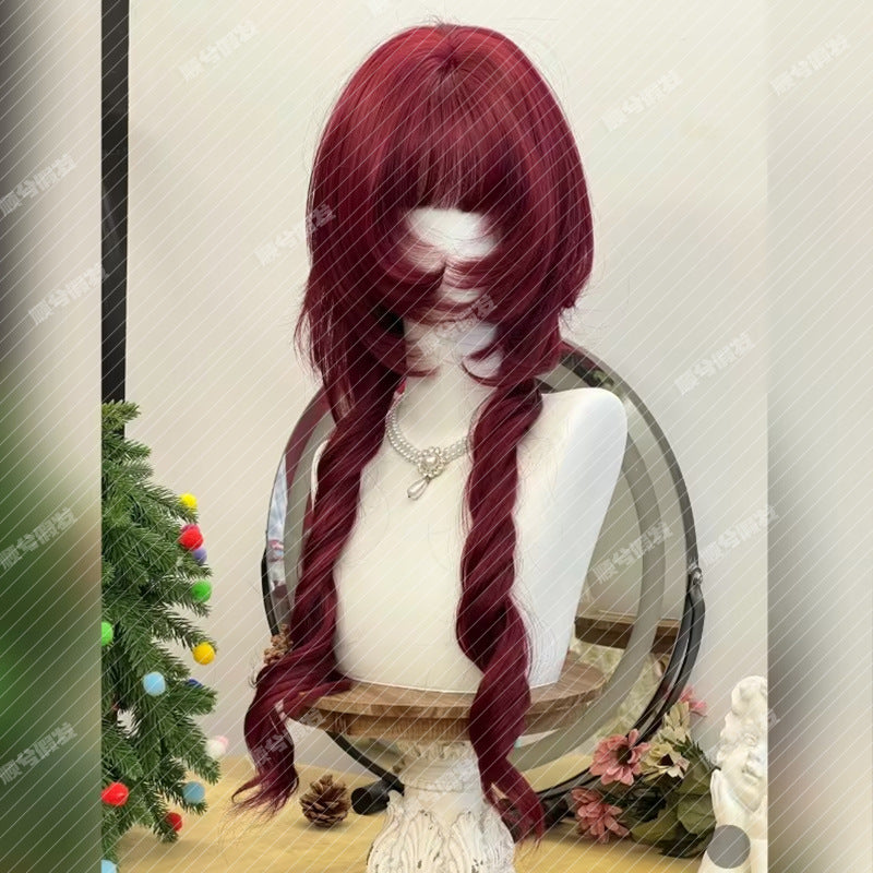 Women's Hair Curly Two-dimensional Temperament Repair Head Wig Long Curls