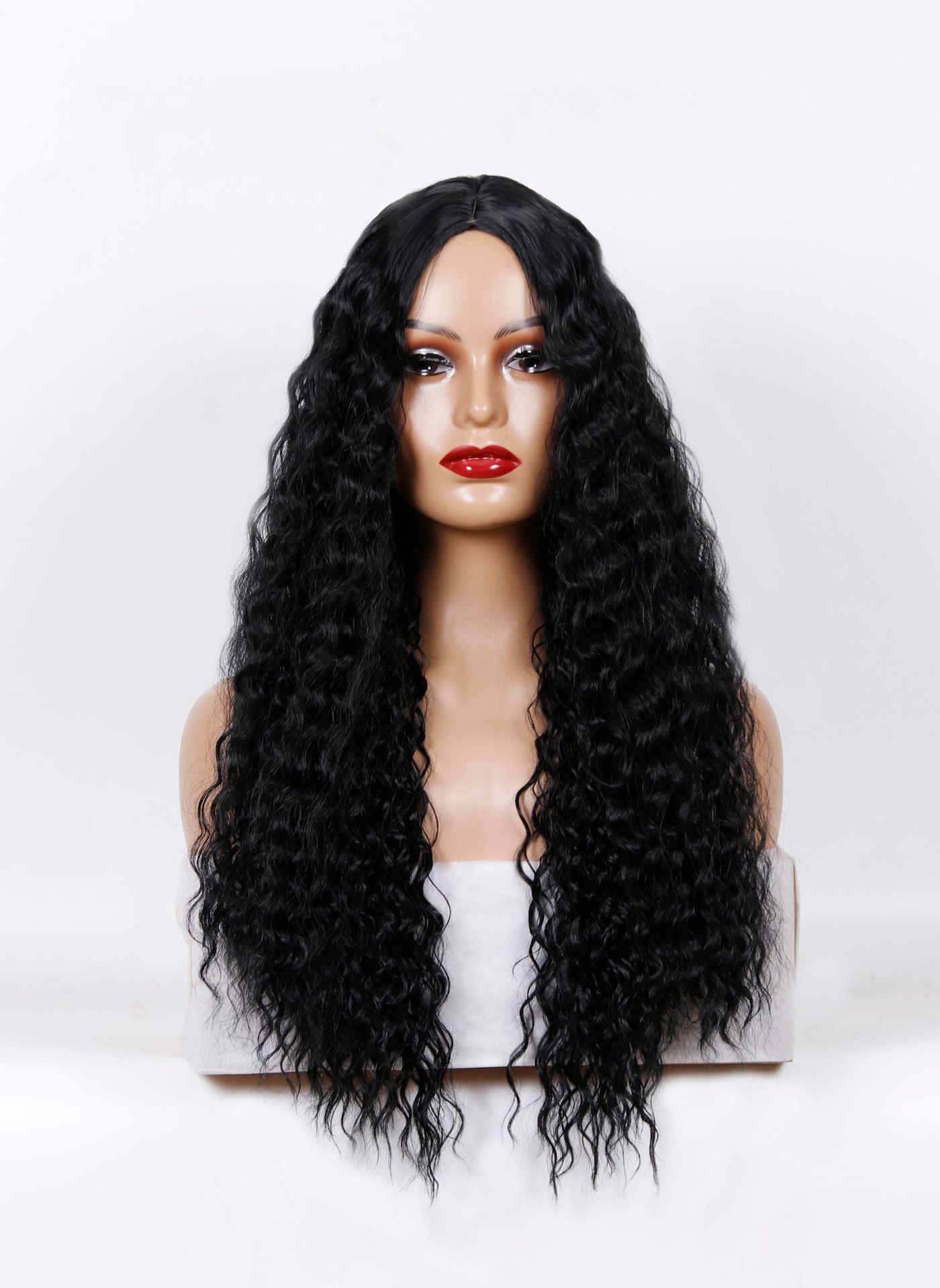 Women's Curly Hair African Small Head Cover Fluffy Wig Long Curls