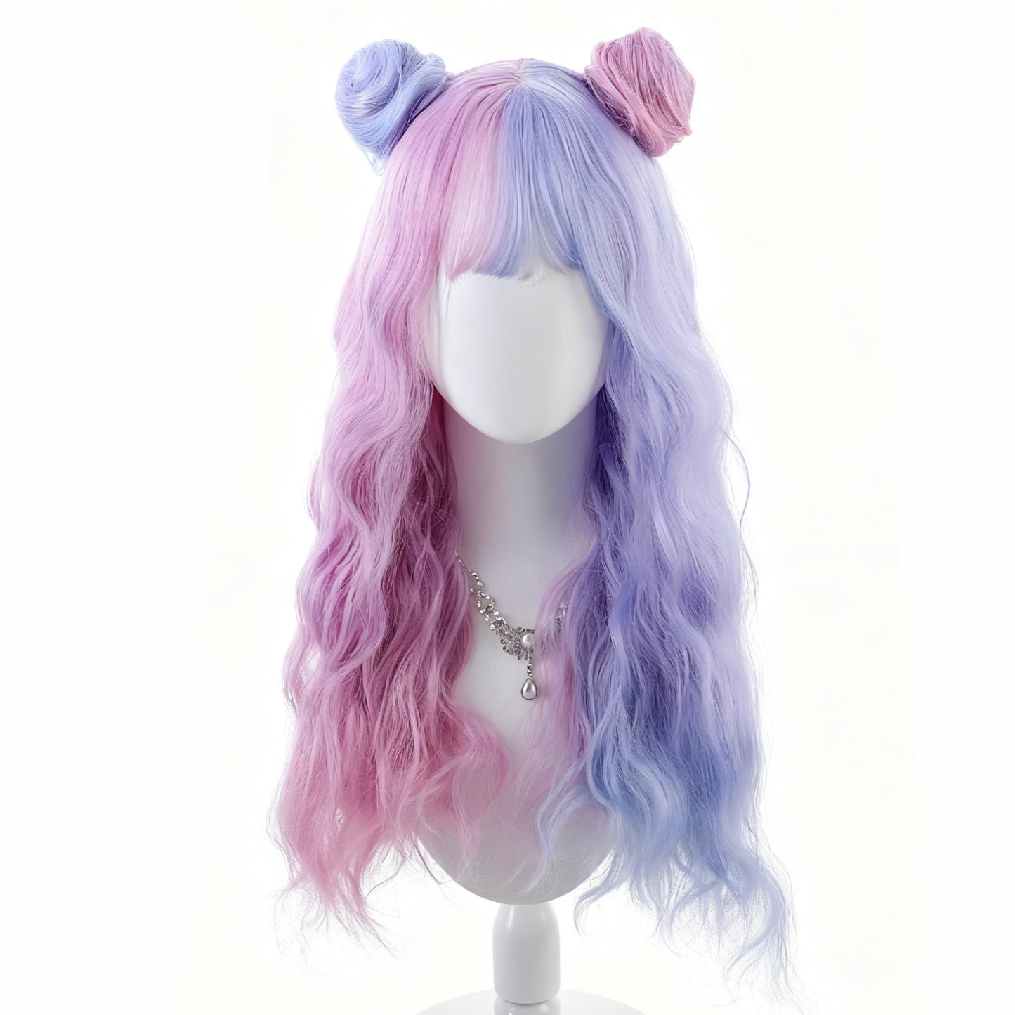 Women's Cover Long Hair Soft Natural Simulation Candy Color Cos Wig