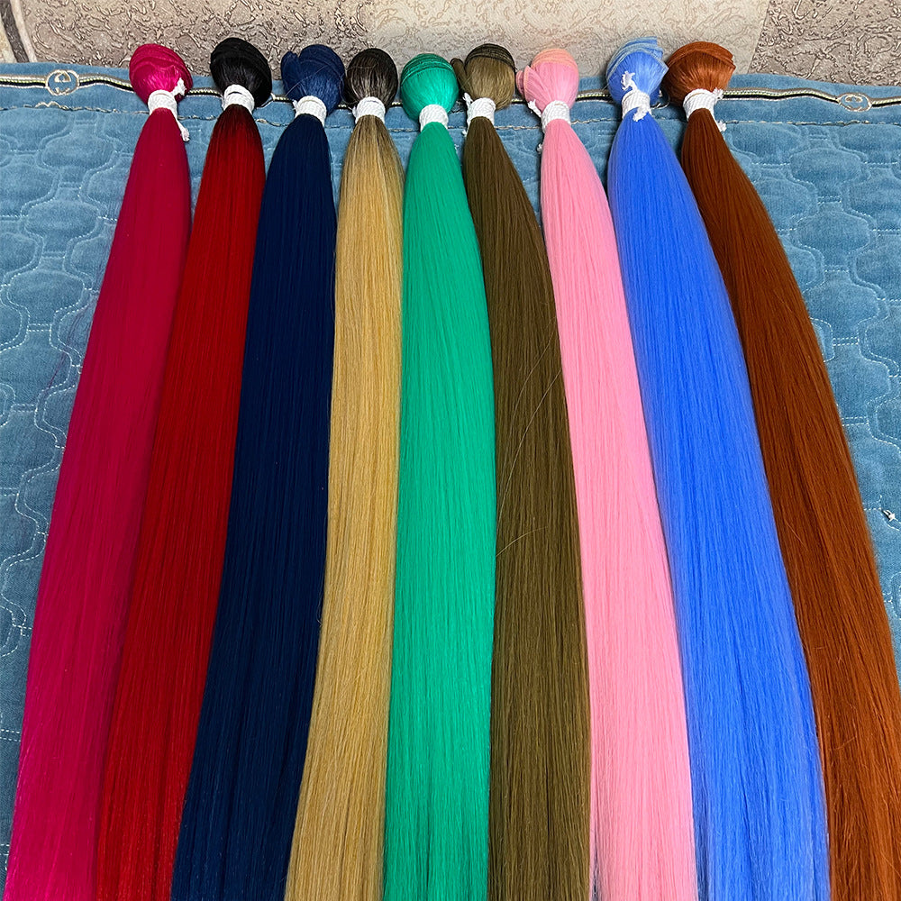 Women's Chemical Fiber African Hair Band Weft Long Straight Wig