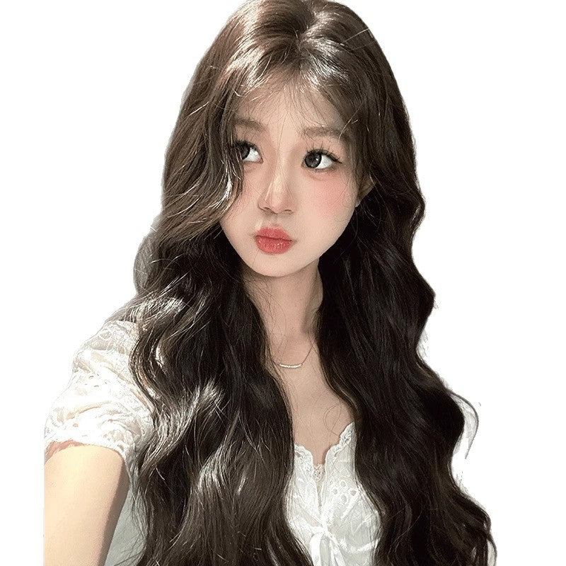 Women's Mid-length Small Lace Curly Hair Natural Wig Long Curls