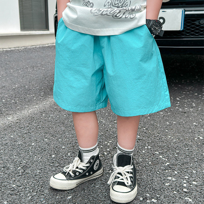 Children's Summer Clothes Middle Big Korean Style Western Children's Pants