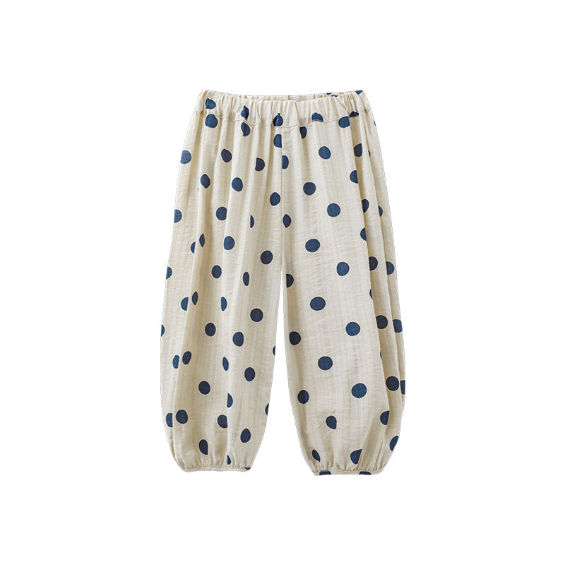 Children's Polka Dot Casual Outdoor Ice Silk Trousers Children's Pants
