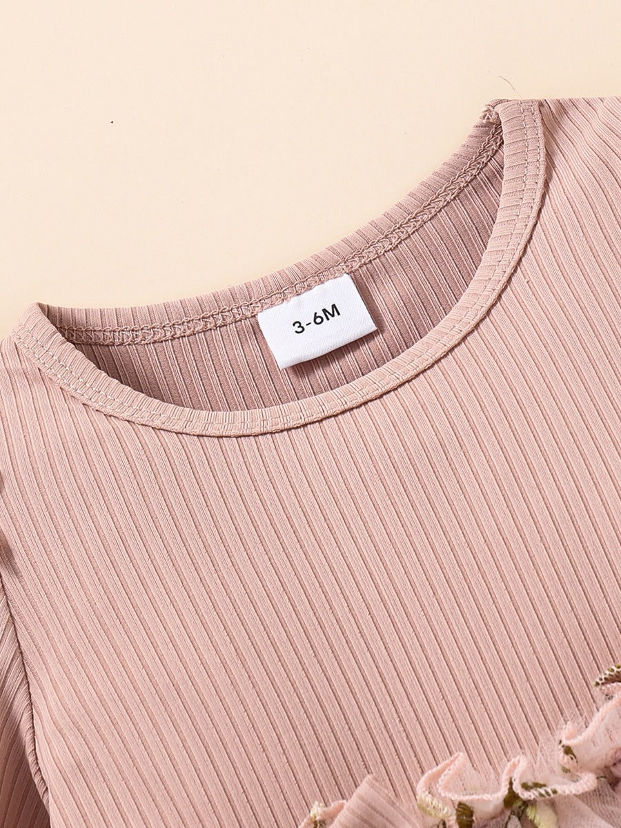 Children's Clothing Mesh Style Long-sleeved Skirt Trendy Children's Dress