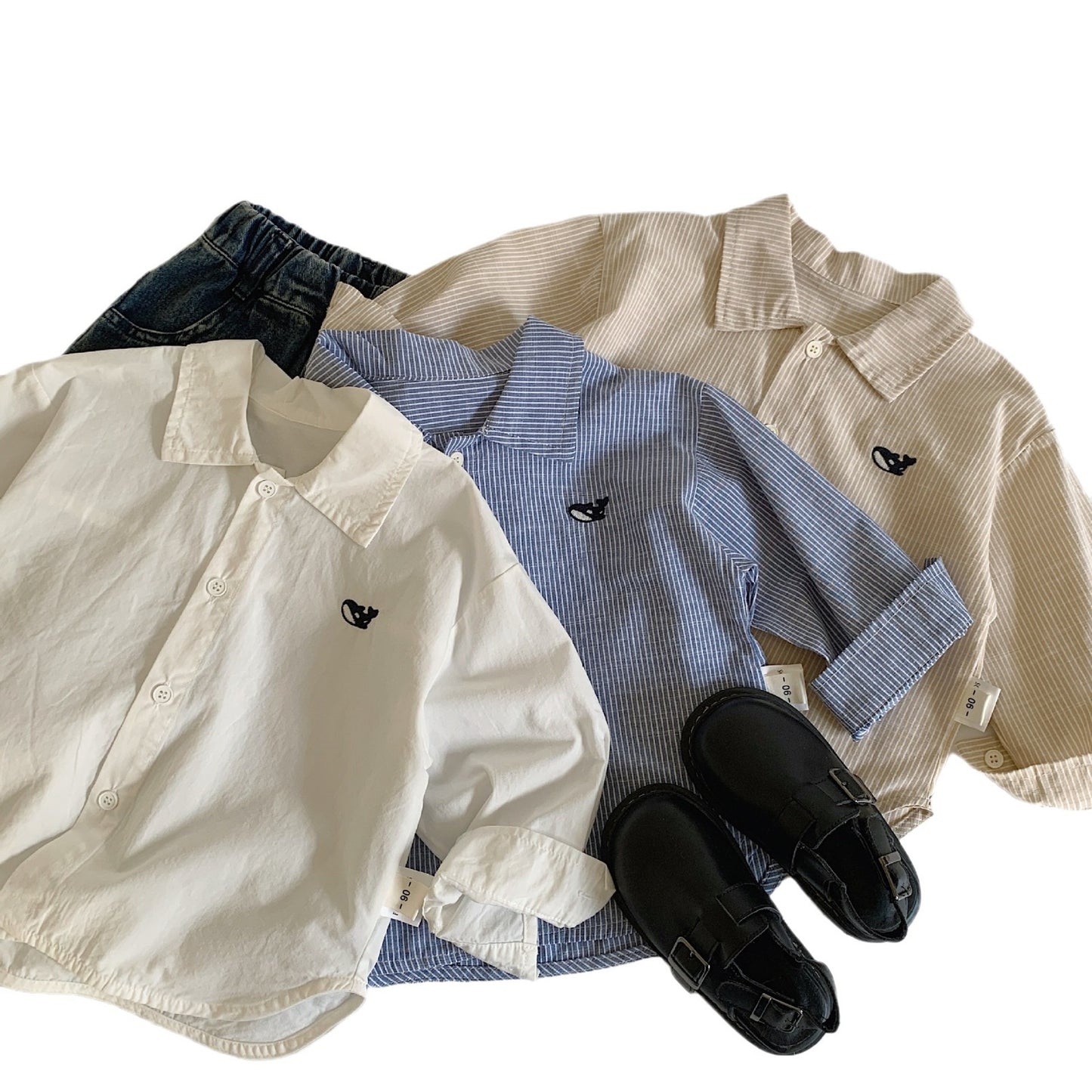 Children's Korean Style Coat Casual Simple Cardigan Boys Clothing Children's Shirt
