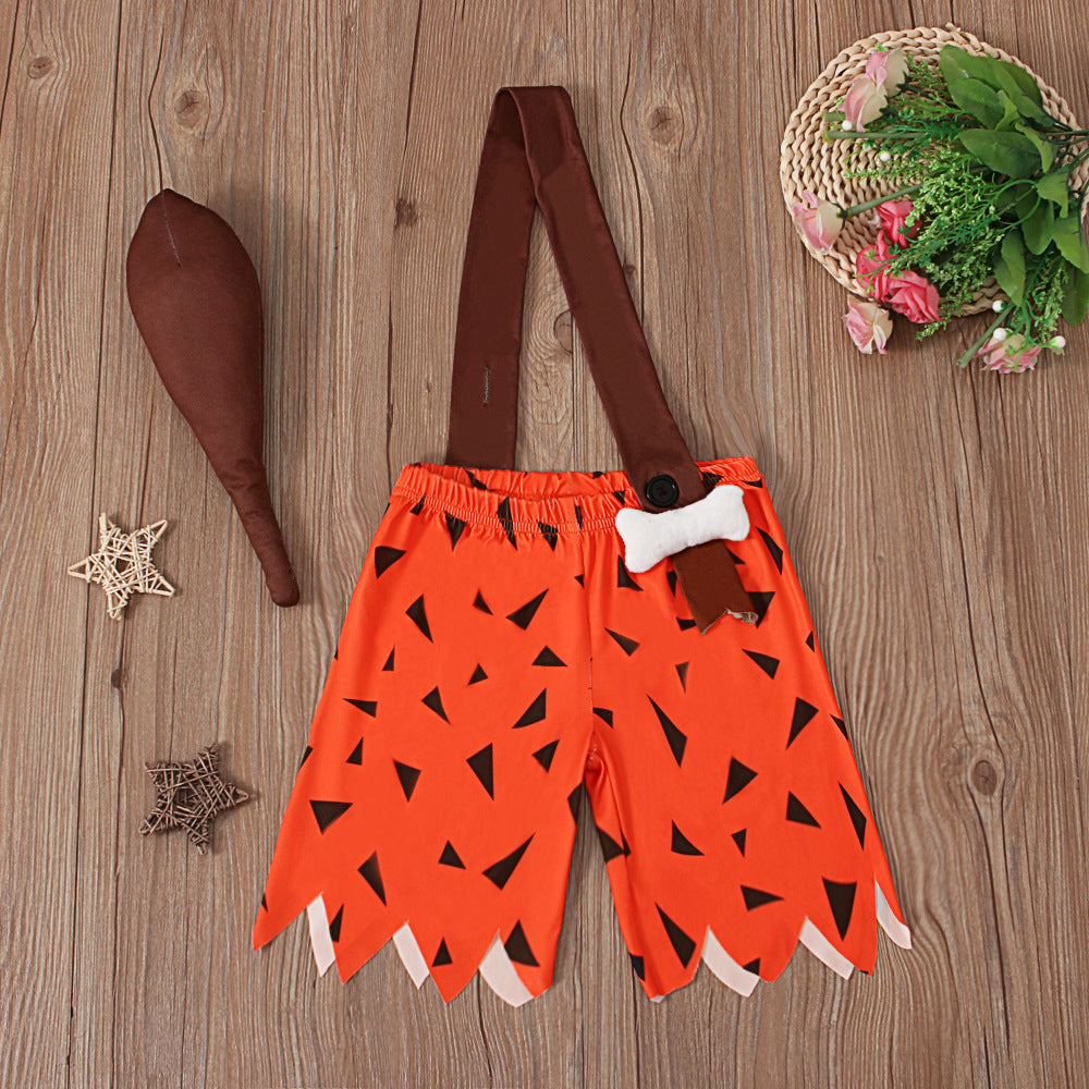 Children's Summer Clothing Boys Halloween Shoulder Strap Children's Pants