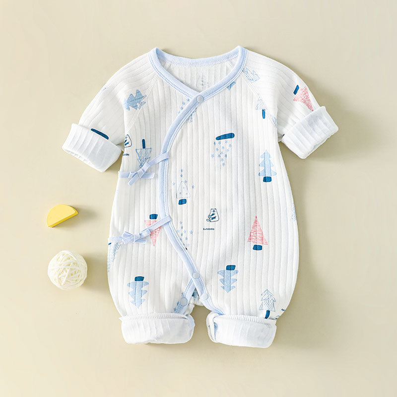 Rompers Born Boneless Cotton Closed Bellyband Crawling Jumpsuit, Climbing Suit