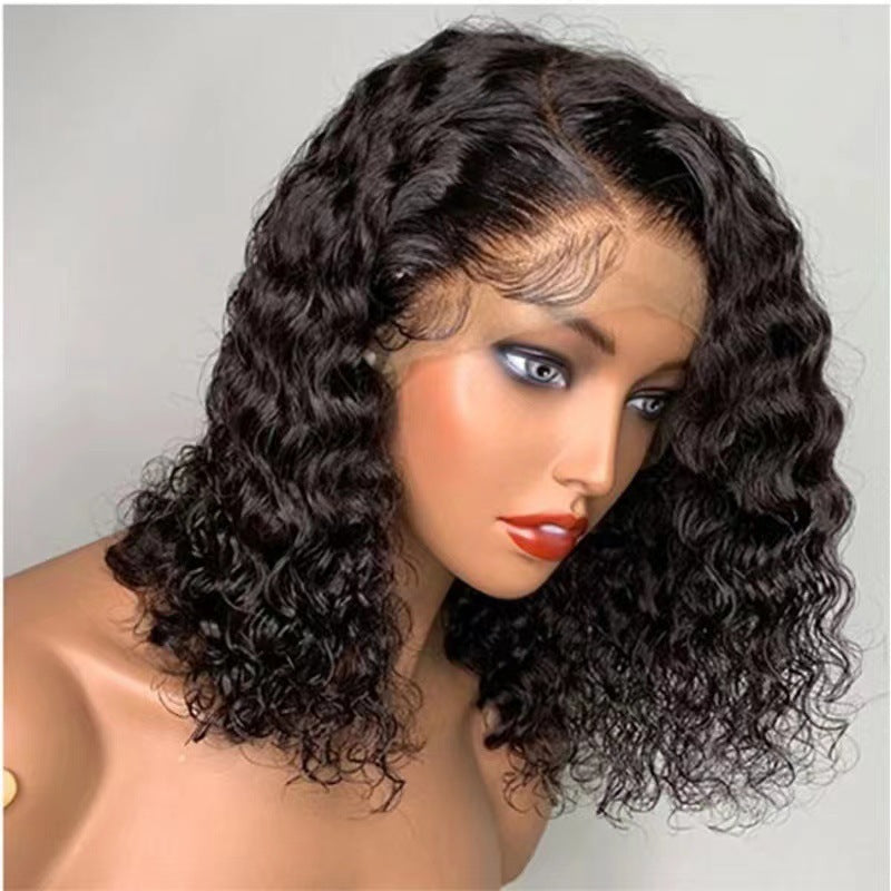 Women's Fashion Front Lace Chemical Fiber Wig Short Curly Hair