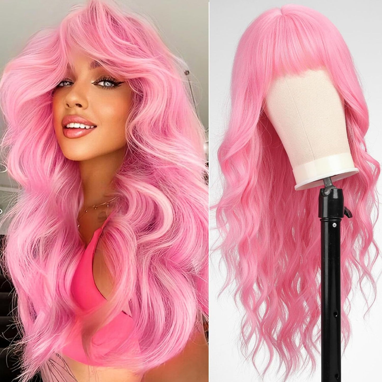 Women's Fashion Synthetic Wigs Brown Gradient Color Wig Long Curls