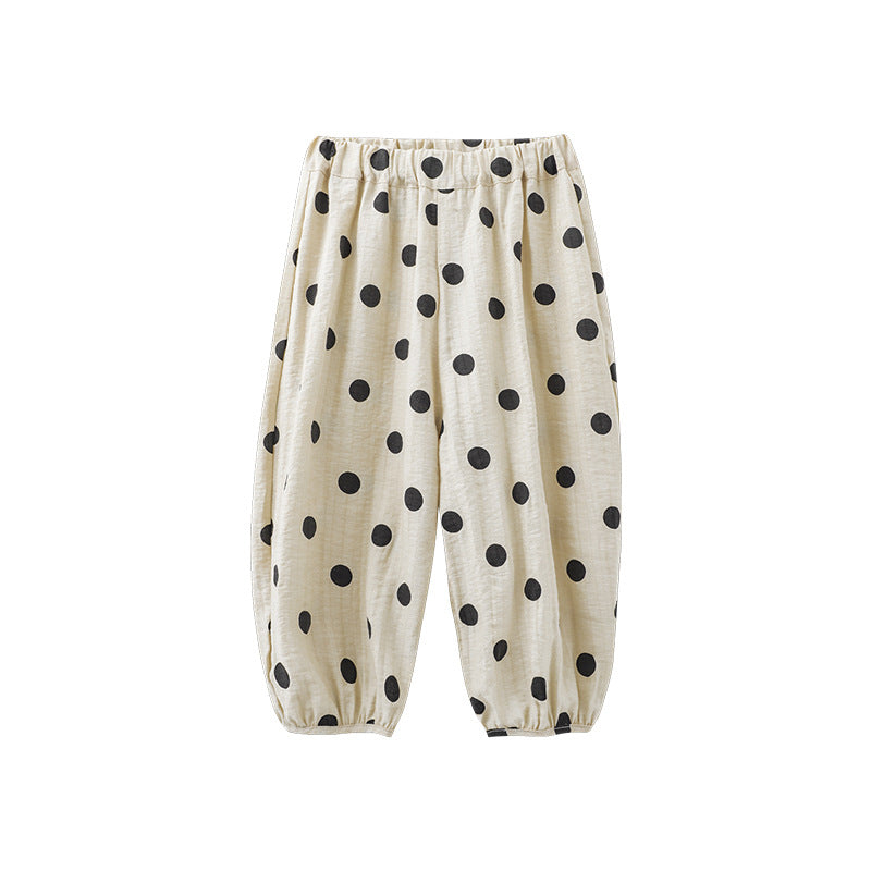 Children's Polka Dot Casual Outdoor Ice Silk Trousers Children's Pants