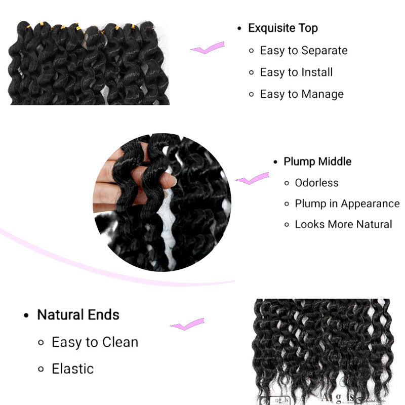 Popular New African Chemical Fiber Source Wig Long Curls