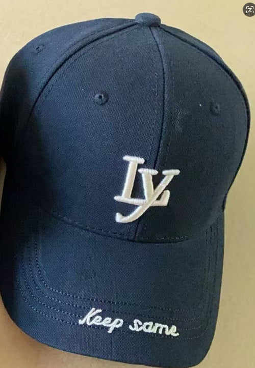 Hat Korean Letter Baseball Cap One Long Straight Wig