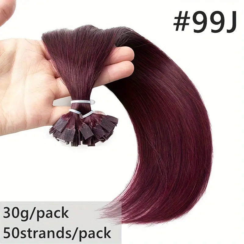 New Human Hair Foaming White Extension Long Straight Wig