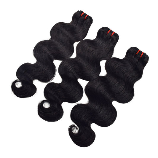Casual Bone Straight Weft Extension Human Real Hair Wig
