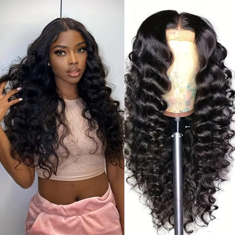 Fashion Water Ripple Curly African Front Wig Long Curls