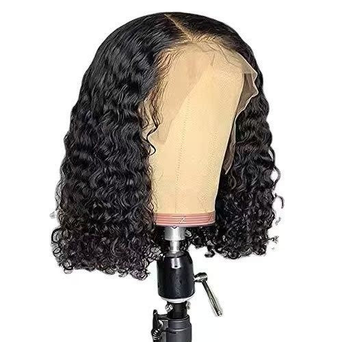 Women's Hand Wrapped Lace Screen Small Front Wig Short Curly Hair