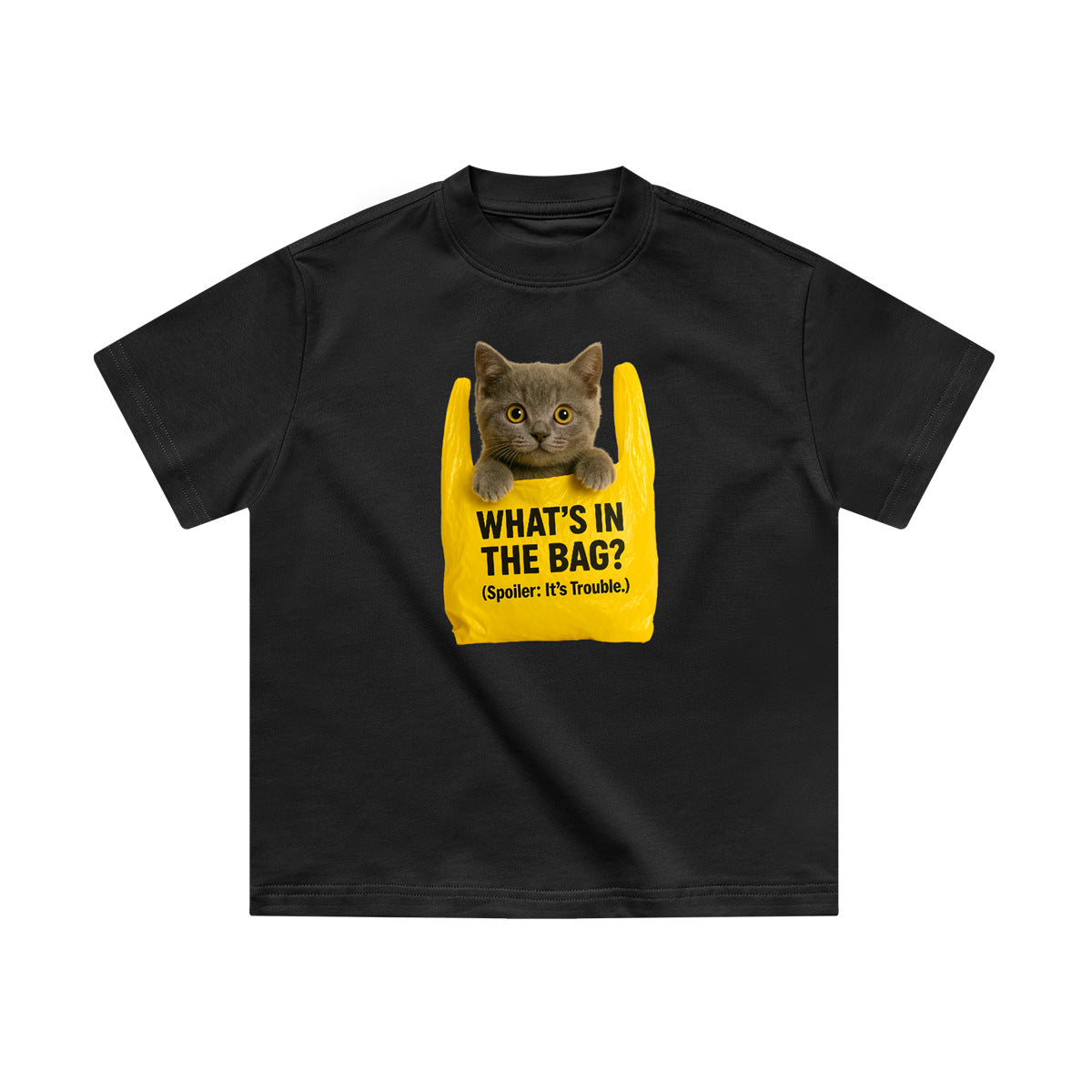 Children's Big Short Sleeve Heavy Cotton Boys Fun Top Loose Children's T-shirt