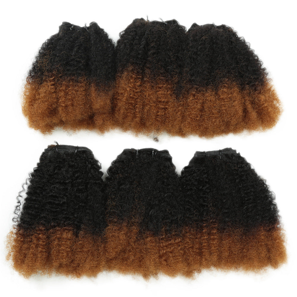 Protein Silk Chemical Fiber Weft Set Wig Short Curly Hair