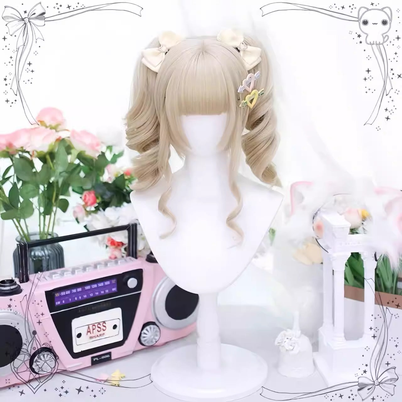 Dream Diary Curly Hair Ancient Early Jaws Clamp Pairs Ponytail Cos Wig