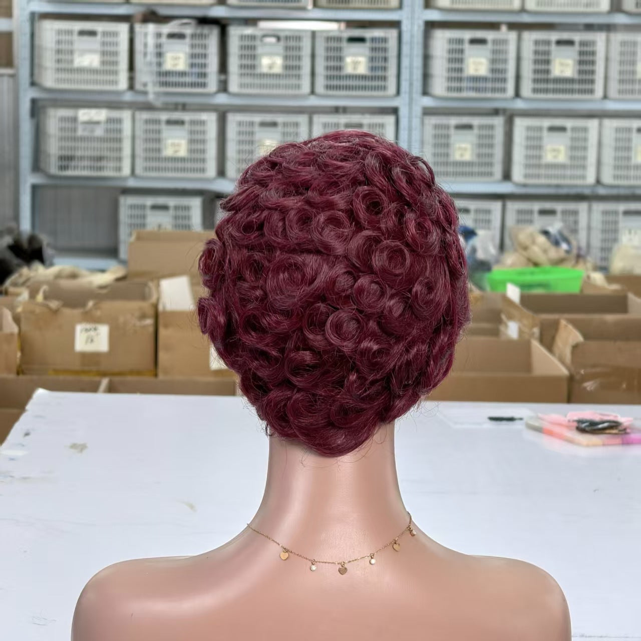 Fashion Comfortable Flower Picking Mechanism Headgear Real Hair Wig