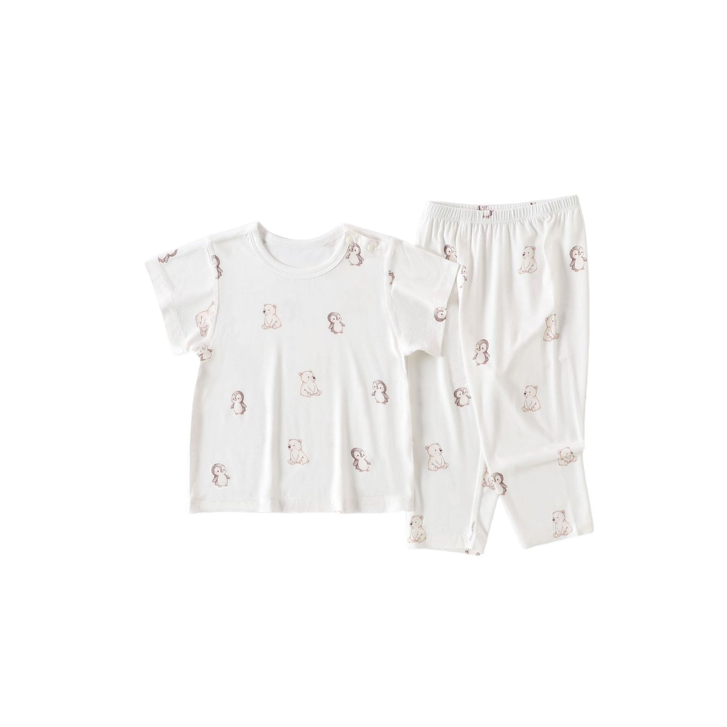 Children's Clothing Boys Summer Class Bamboo Fiber Short Sleeve Children's Suit