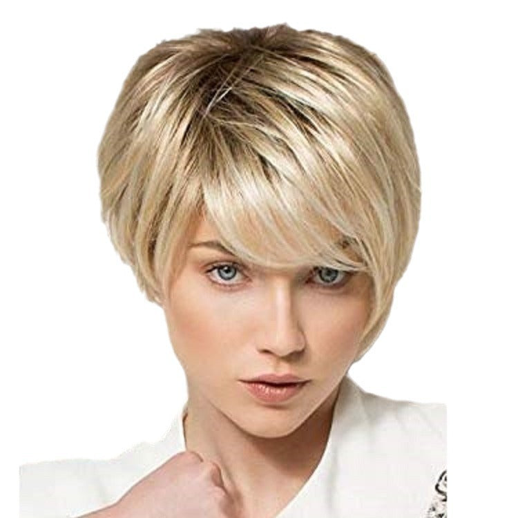 Women's Fashion Cool Smart Chemical Fiber Headgear Wig Short Curly Hair